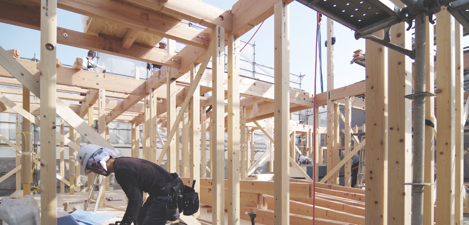 岐阜の注文住宅、施工写真